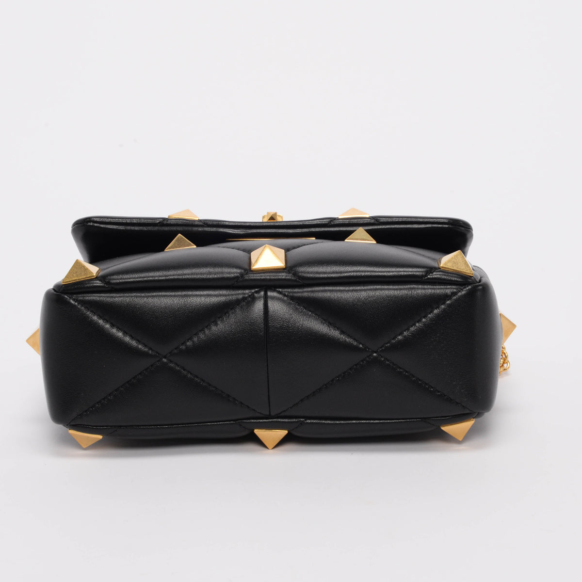 Valentino Black Nappa Medium Roman Stud Bag