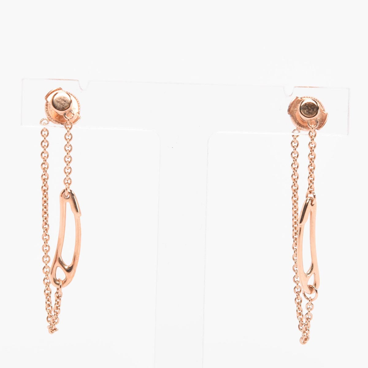 Hermes 18k Rose Gold Chaine D'ancre Mini Punk Earrings