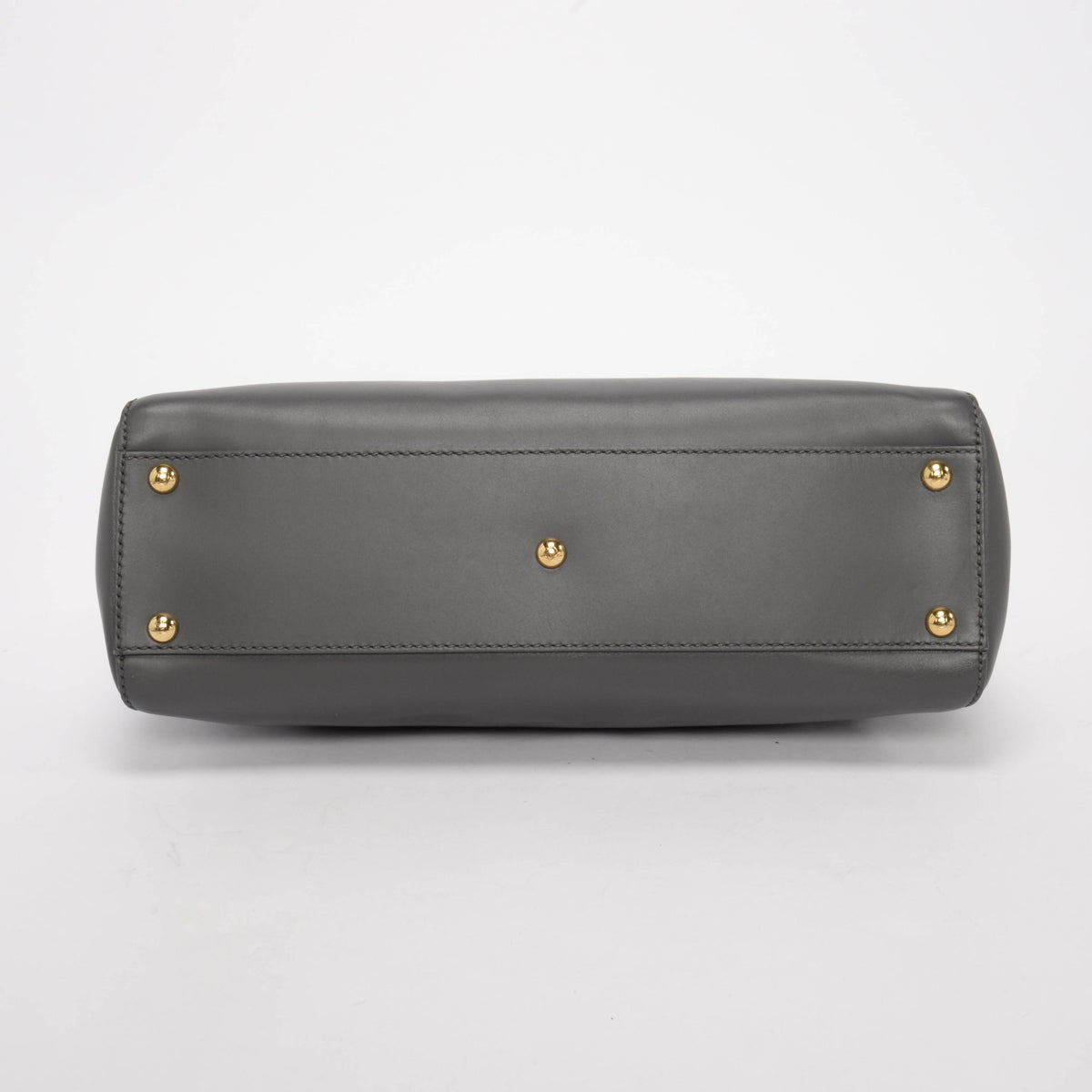 Fendi Dark Grey Nappa Medium Peekaboo Bag