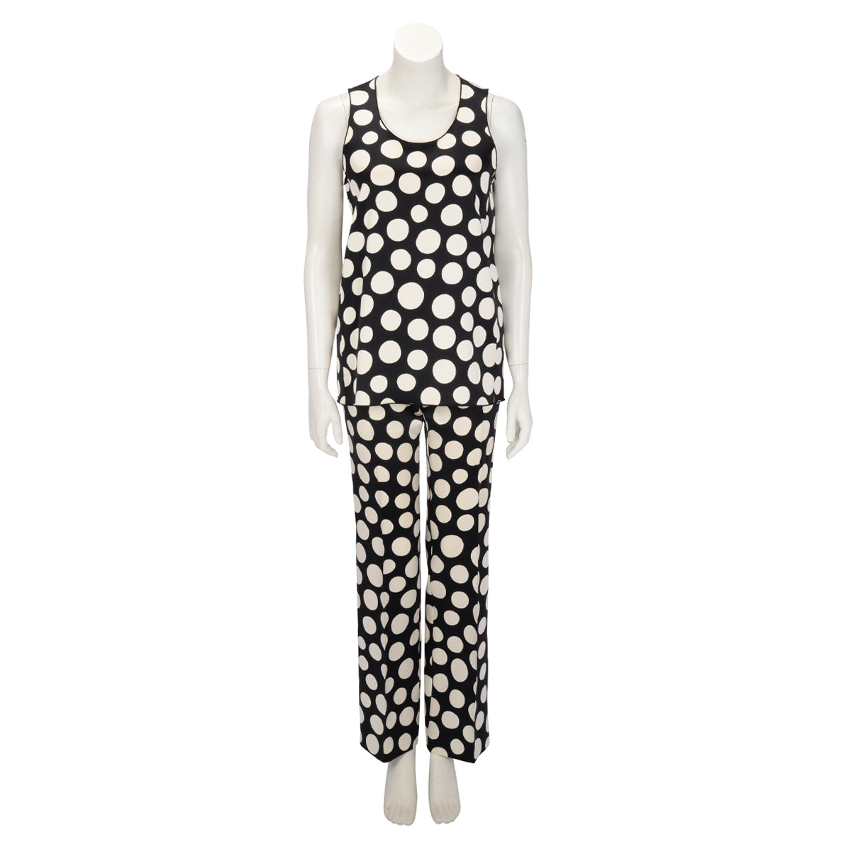 Celine Black & White Polka Dot Top FR 38