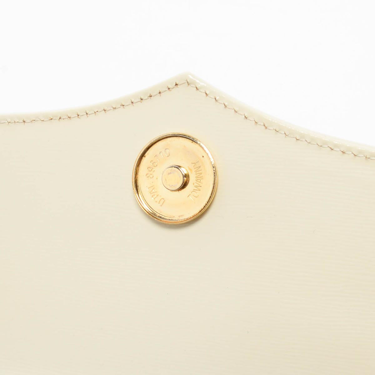 YSL Cream Leather Logo Charm Mini Bag