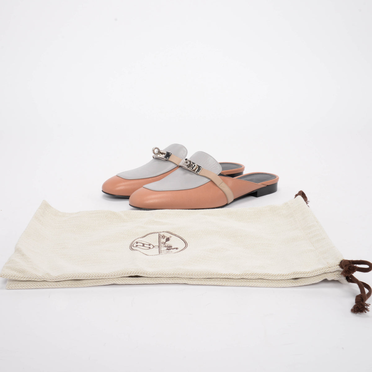 Hermes Tri-Colour Goatskin Oz Mules 38.5