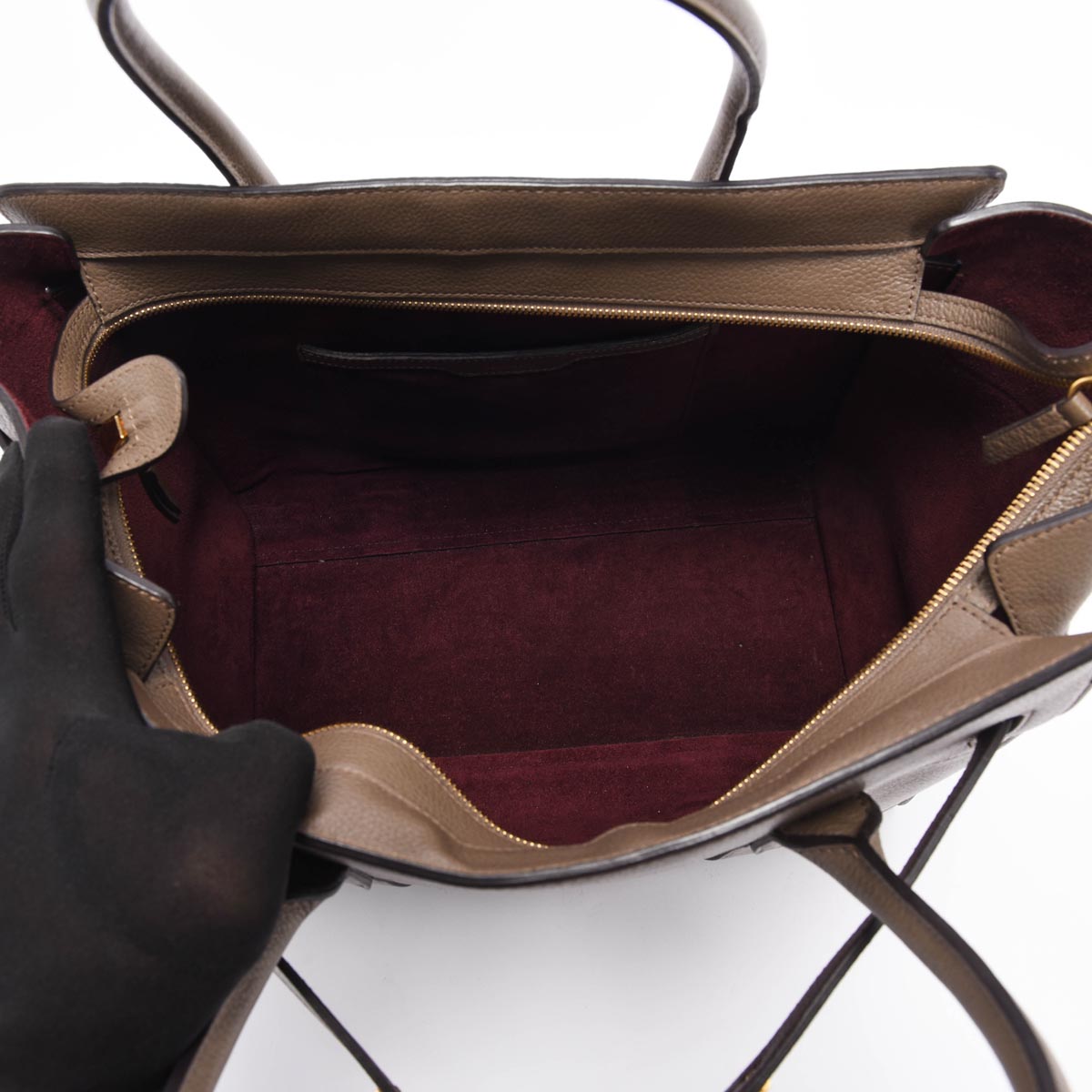 Mulberry Taupe Grained Leather Large Bayswater Zipped Tote