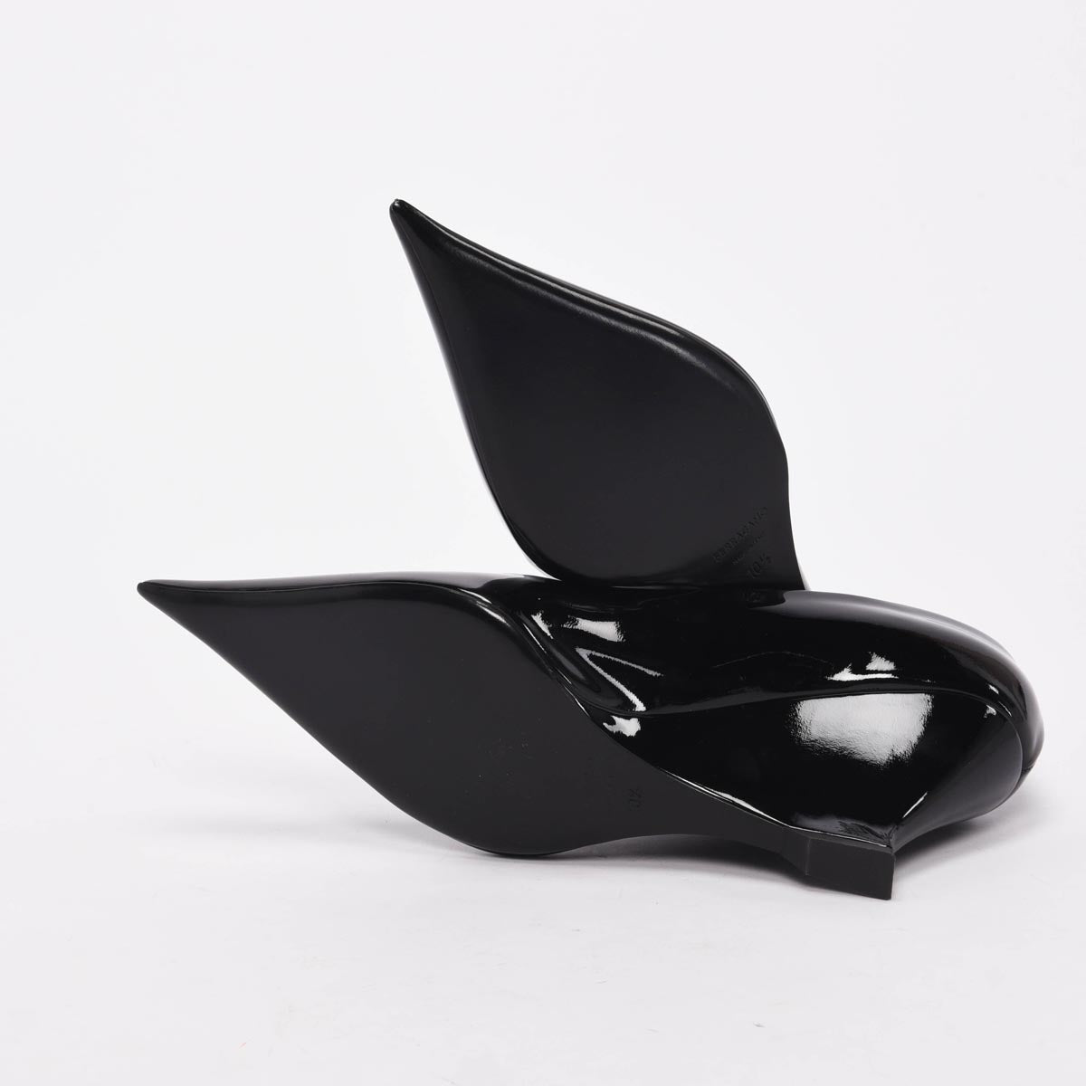 Ferragamo Black Patent Viola Wedges 10.5