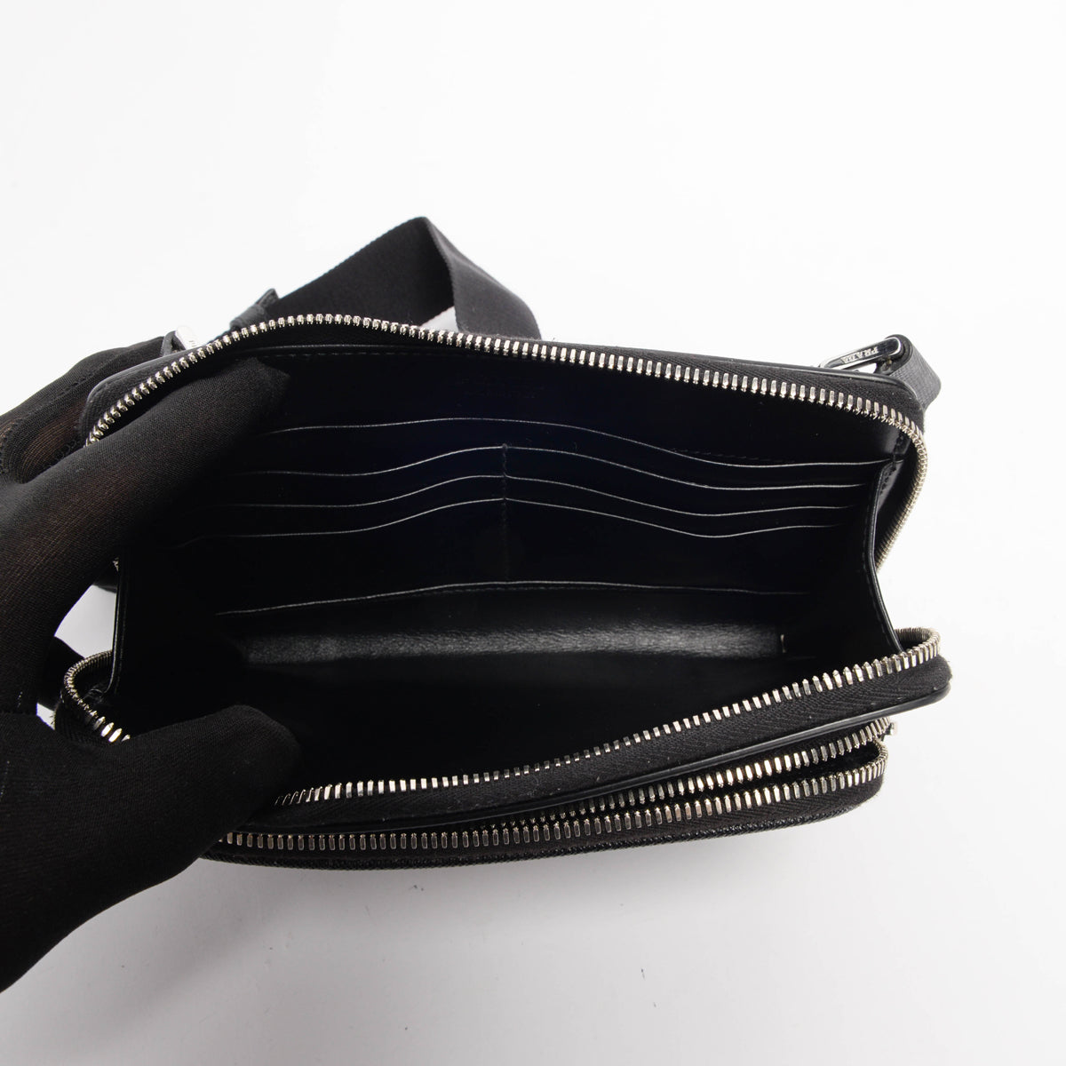 Prada Black Saffiano Belt Bag