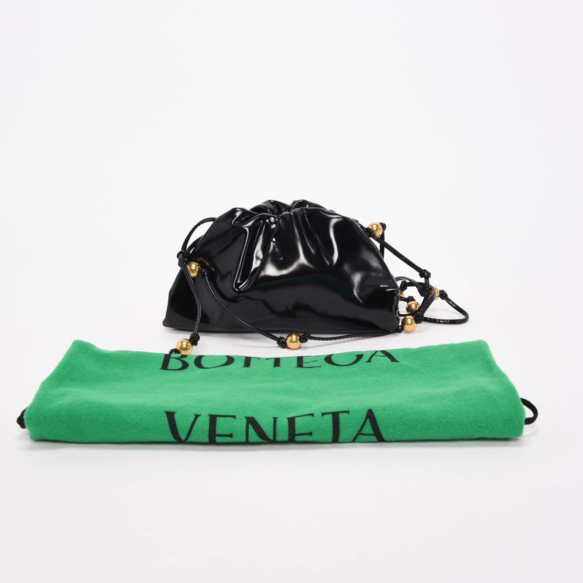 Bottega Veneta Black Brushed Calfskin Mini Pouch