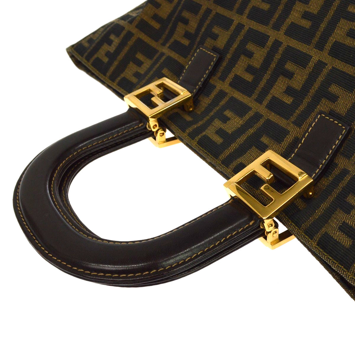 Fendi Vintage Zucca Canvas Shopper Tote