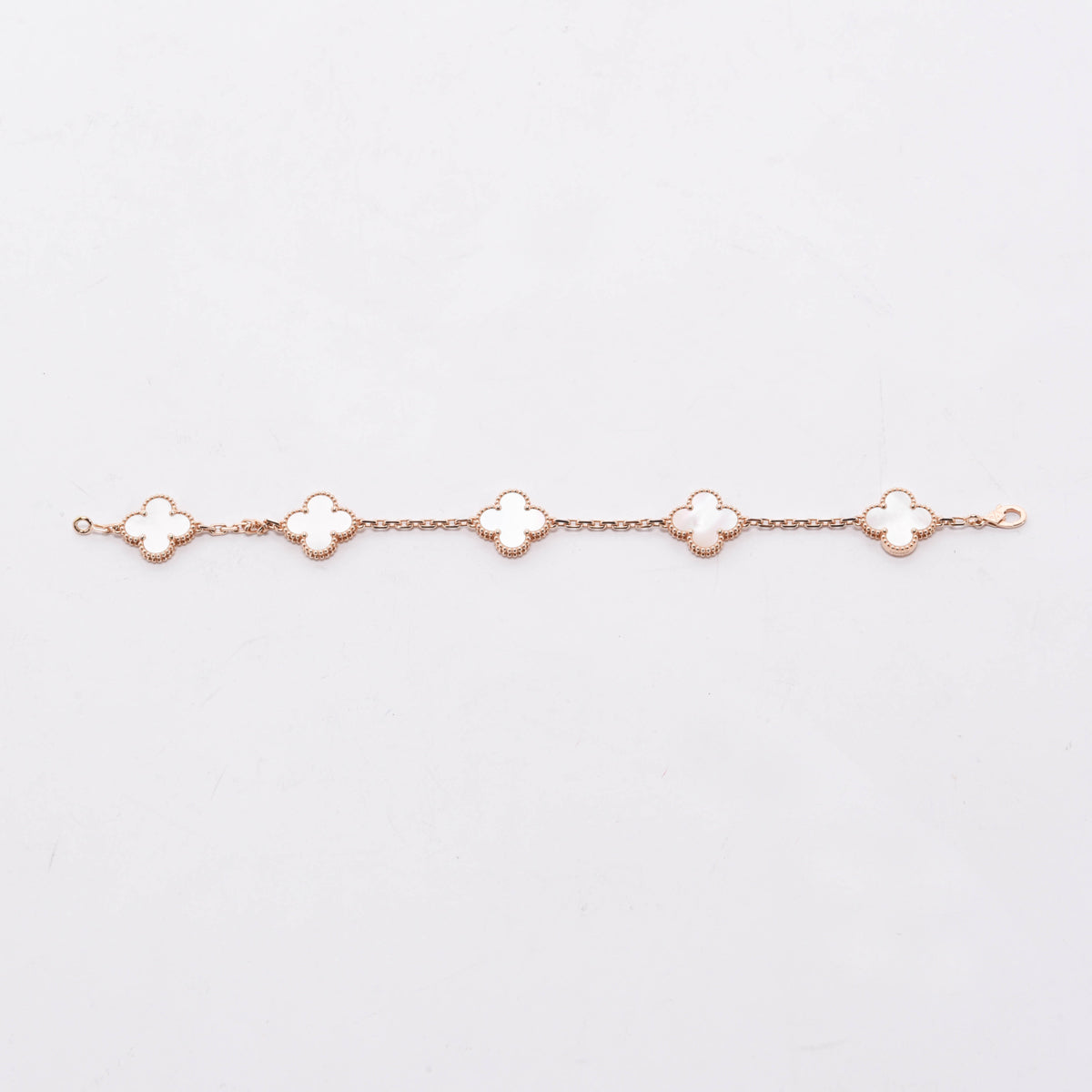 Van Cleef & Arpels Rose Gold & Mother of Pearl Vintage Alhambra Bracelet