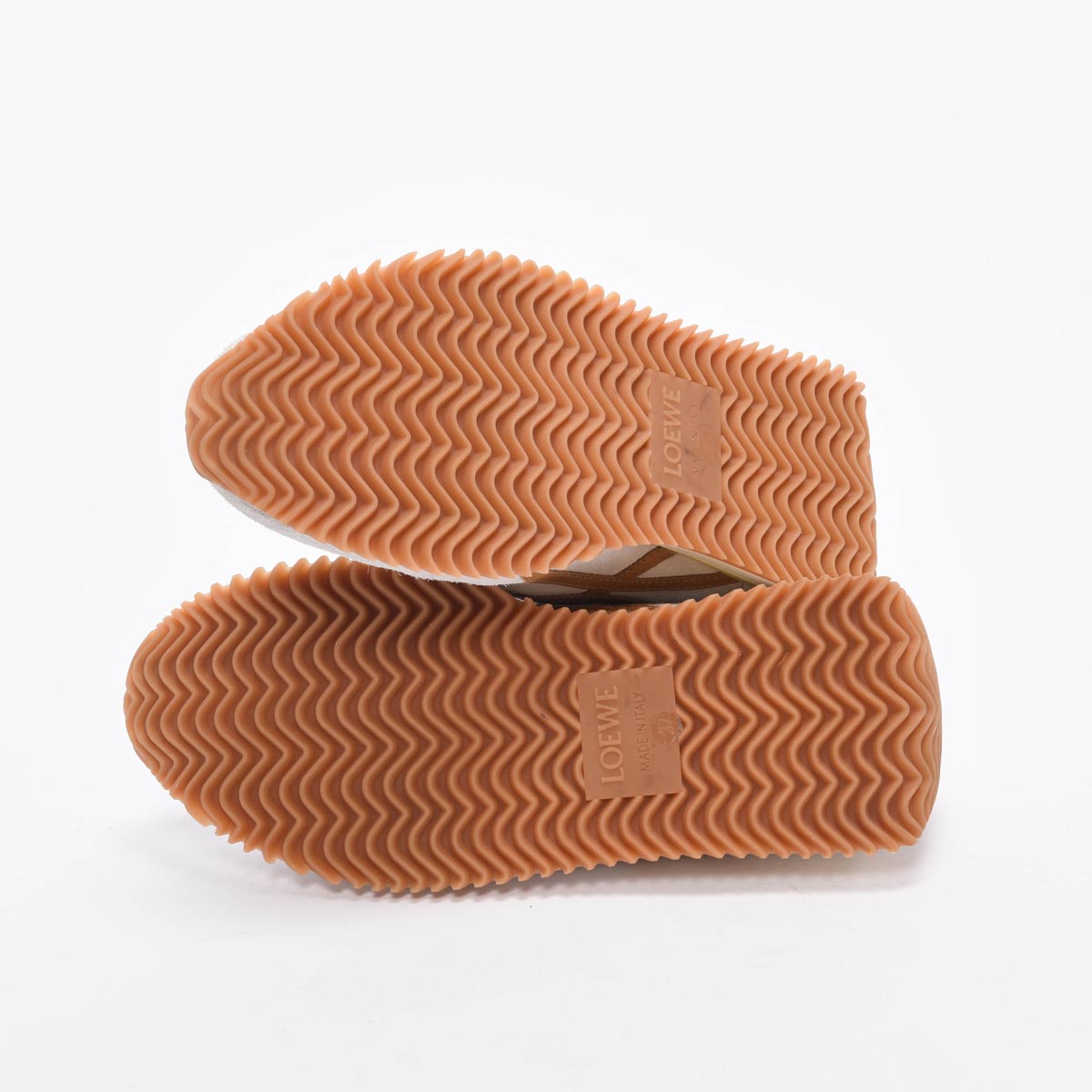 Loewe White Calfskin & Nylon Flow Runner Sneakers 37