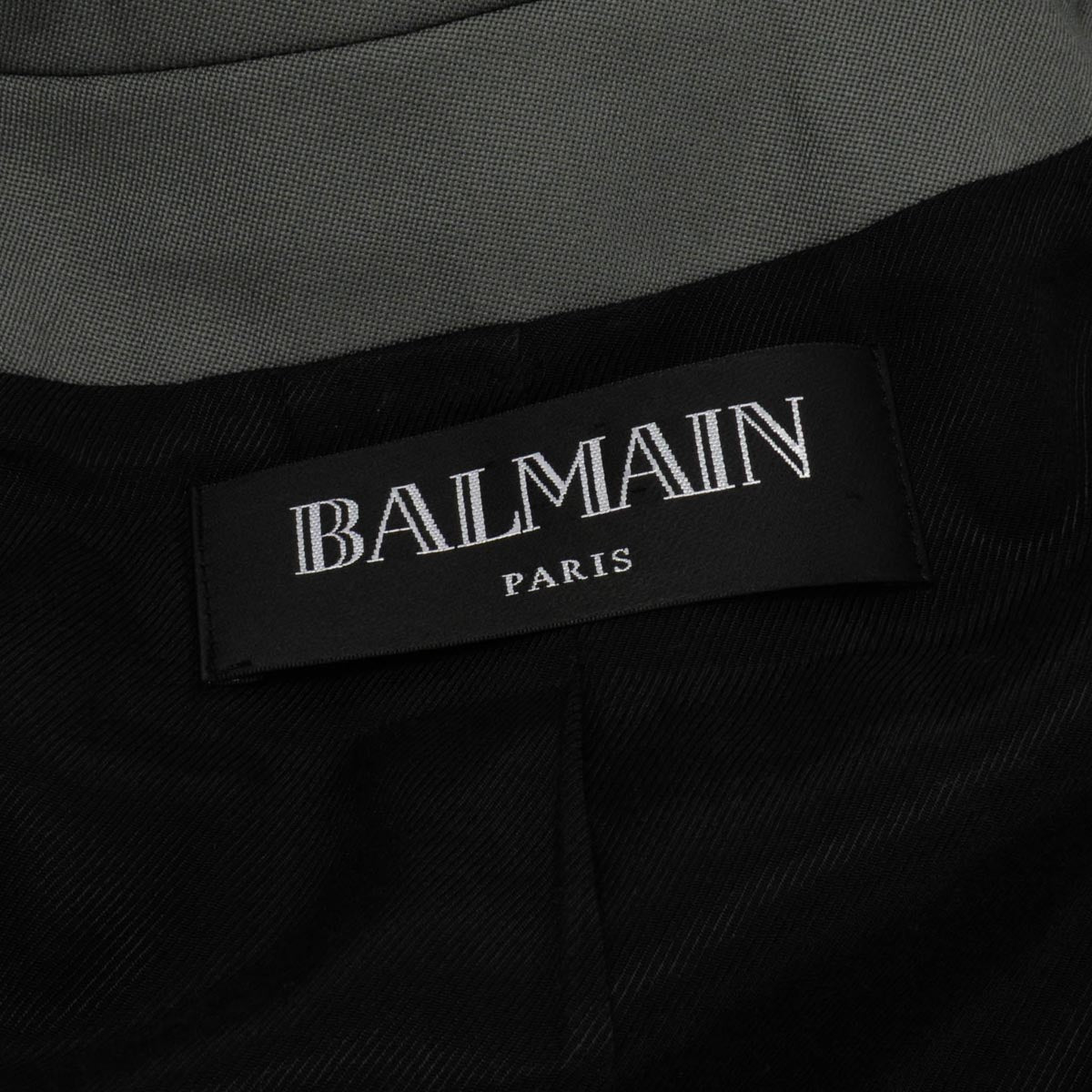 Balmain Grey Wool Classic DB Jacket FR 42