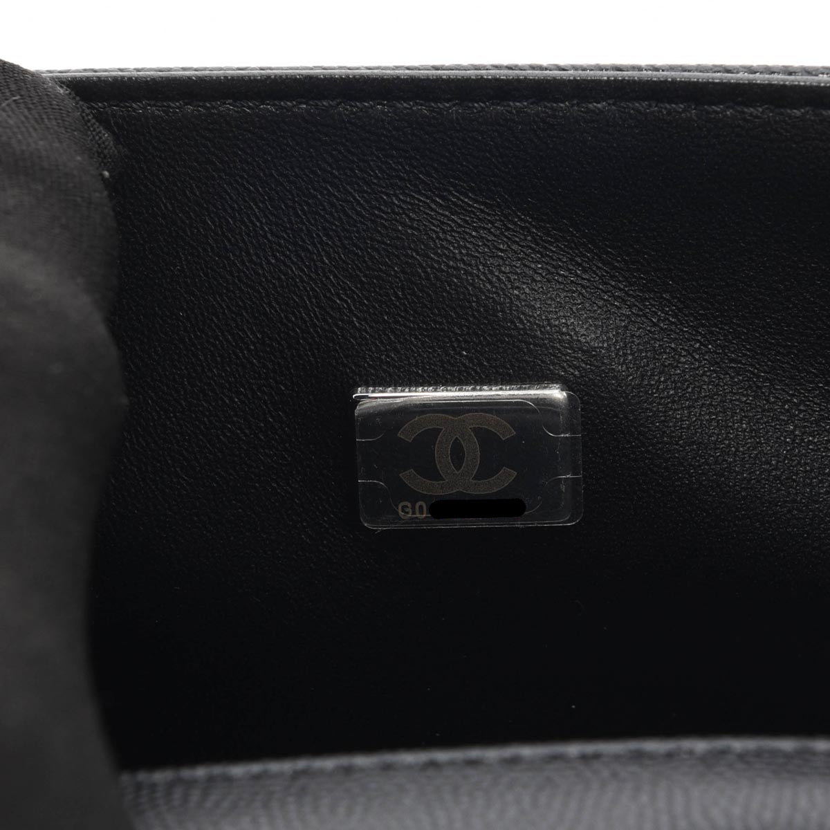 Chanel Black Quilted Caviar Small Boy Bag