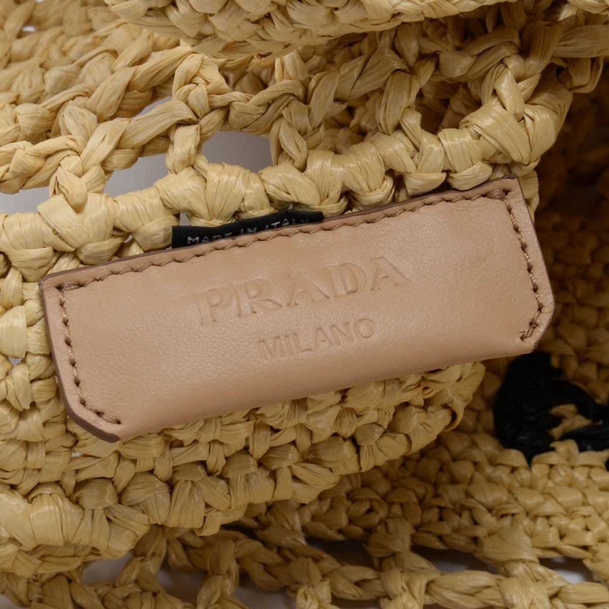 Prada Natural Raffia Crochet Tote