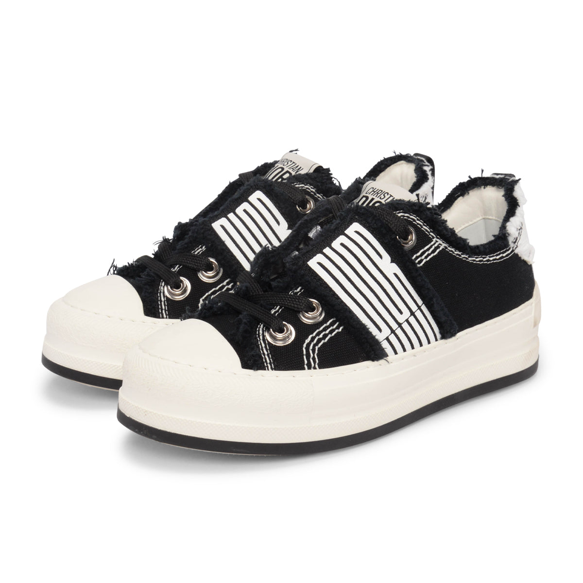 Dior Black Canvas Walk'N'Dior Sneakers 36