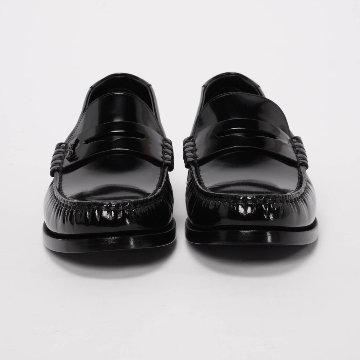 Saint Laurent Black Shiny Calfskin Le Loafer 40