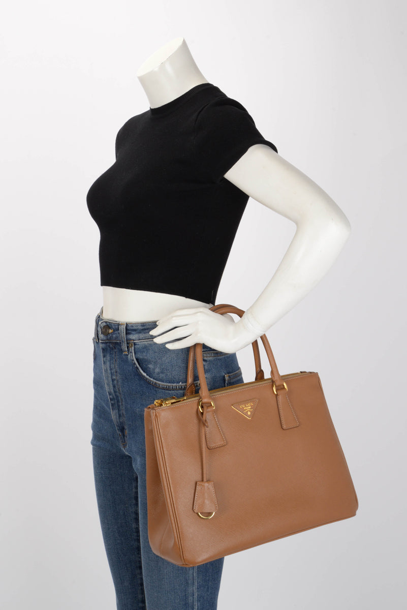 Prada Caramel Saffiano Lux Large Galleria Tote