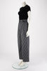 Chanel Black & White Striped CC Pants FR 38 - Blue Spinach