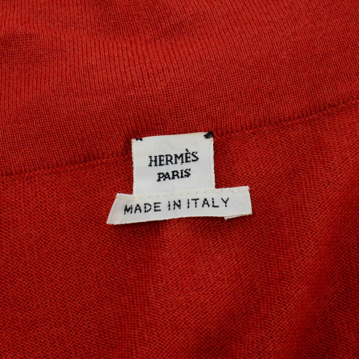 Hermes Red Boucles et Galons du Tsar Belted Cardigan FR 42