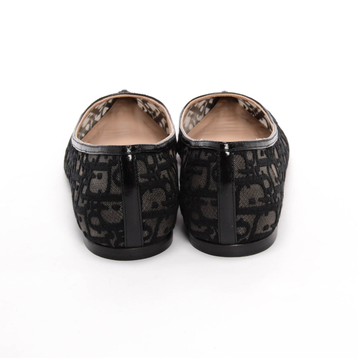 Dior Black Transparent Oblique Mesh Adiorable Ballet Flats 40