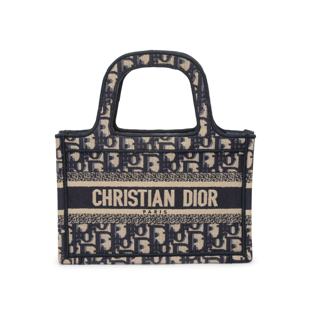 Dior Navy Oblique Jacquard Mini Book Tote