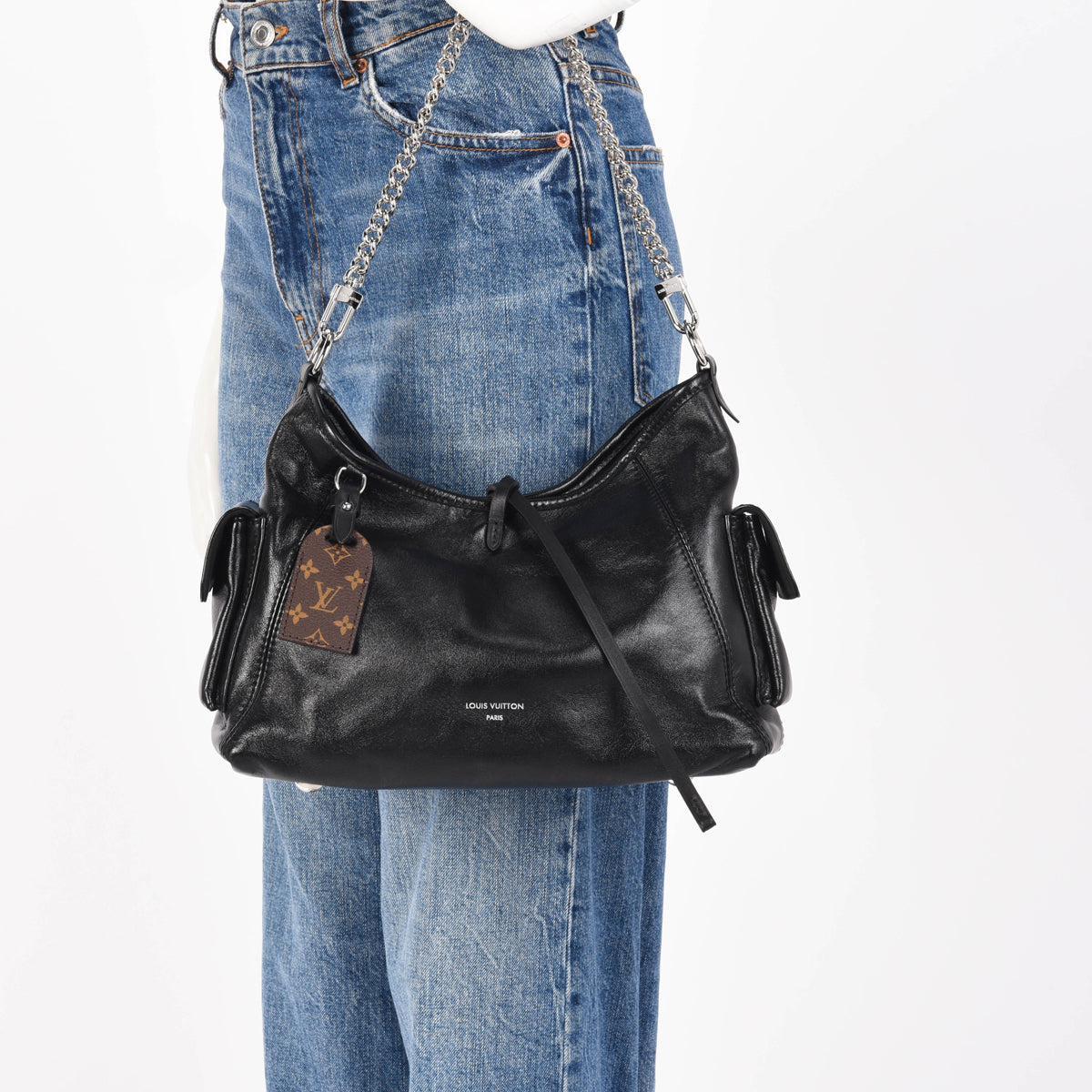 Louis Vuitton Black Lambskin CarryAll Cargo Vibe PM