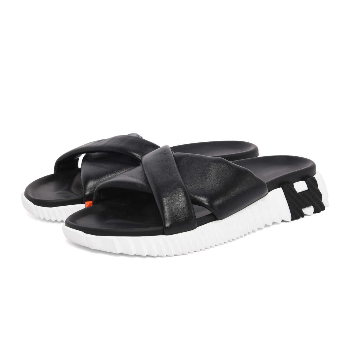 Hermes Black Nappa Infra Sandals 40