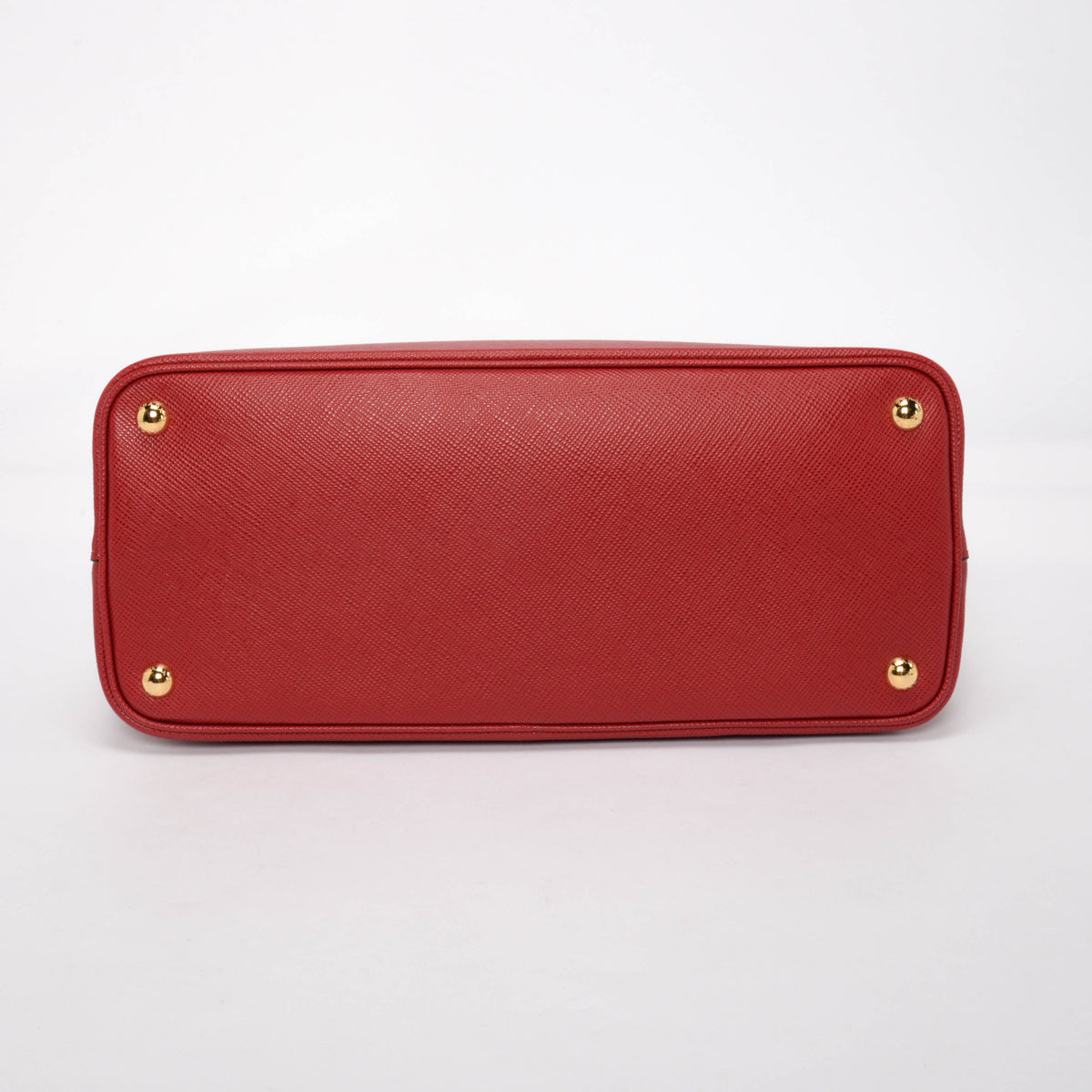 Prada Red Saffiano Cuir Medium Double Bag