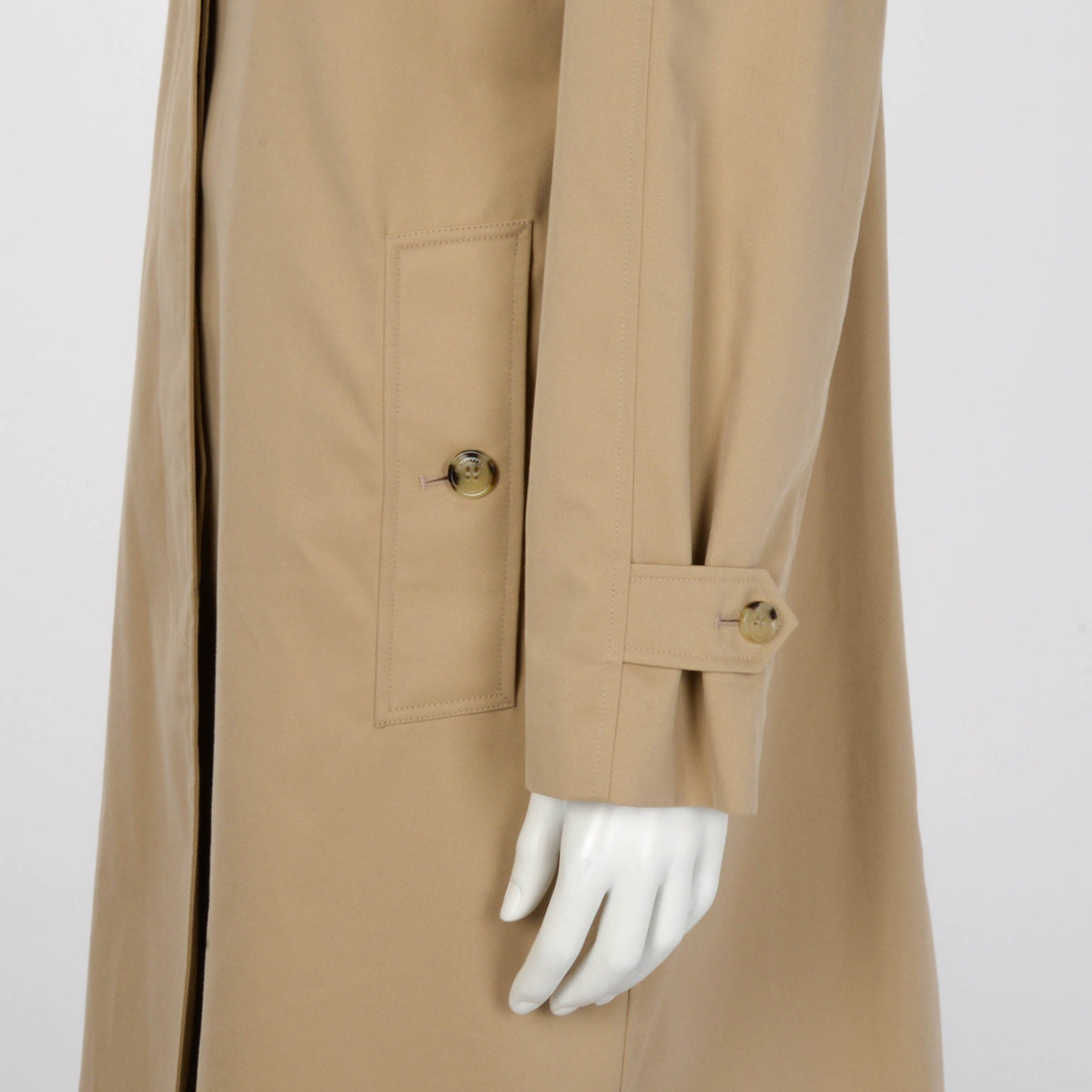 Burberry Honey Beige Cotton Twill The Camden Coat UK 10