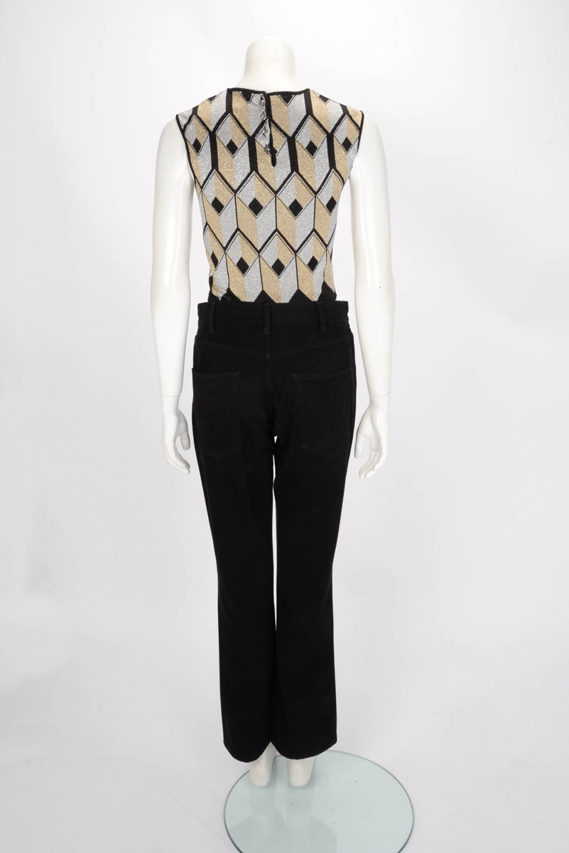 Celine Black Soft Denim Dylan Flared Jeans 28