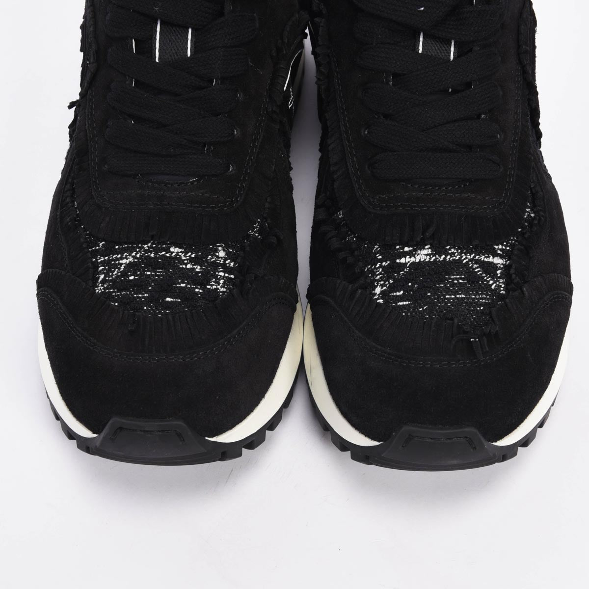 Dior Black Suede & Tweed C'est Dior Sneakers 38
