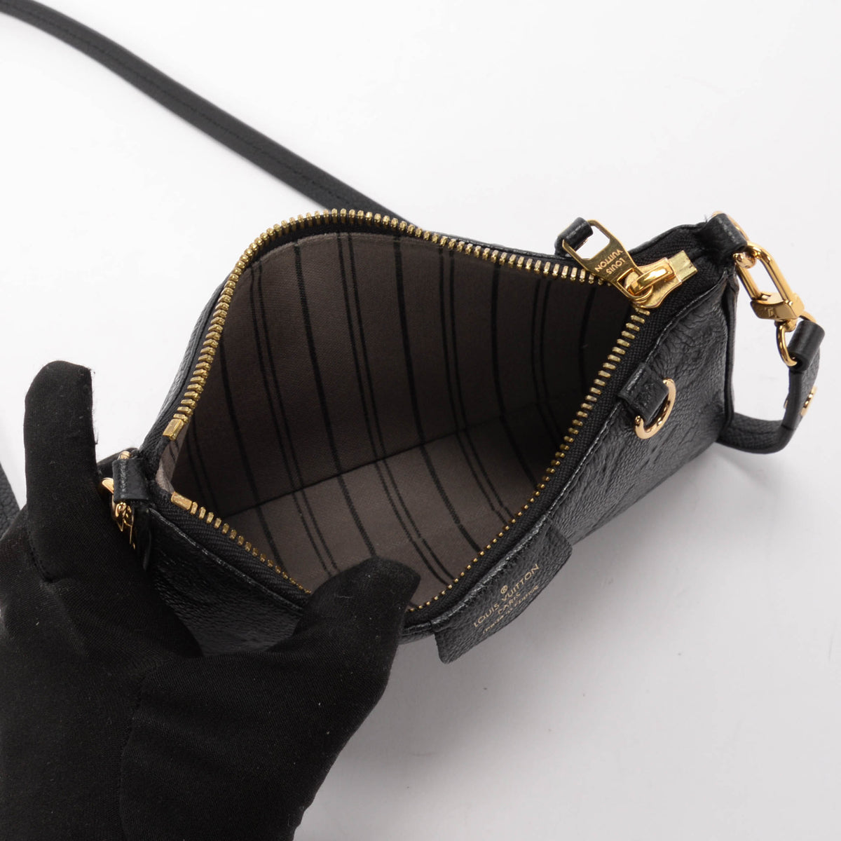 Louis Vuitton Black Monogram Empreinte Easy Pouch on Strap