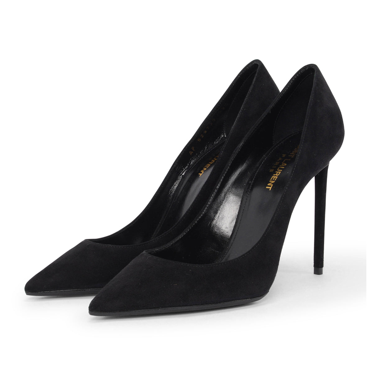 Saint Laurent Black Suede Anja Pumps 39.5