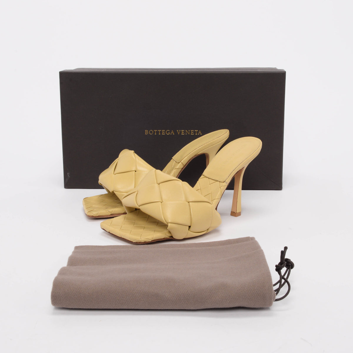 Bottega Veneta Beige Intrecciato Lido Sandals 38