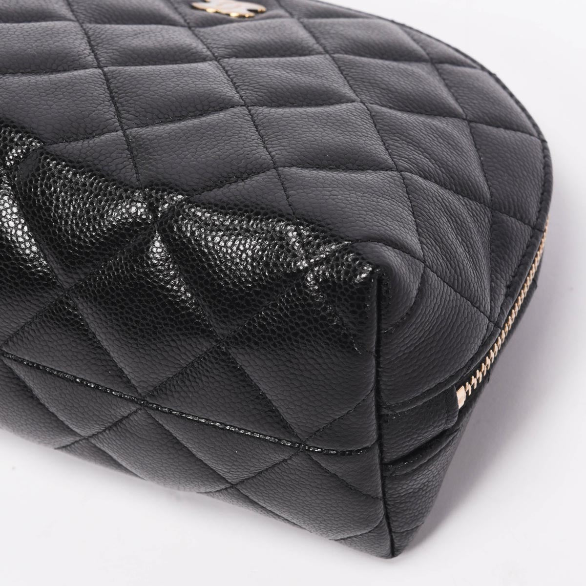 Chanel Black Caviar CC Cosmetic Case