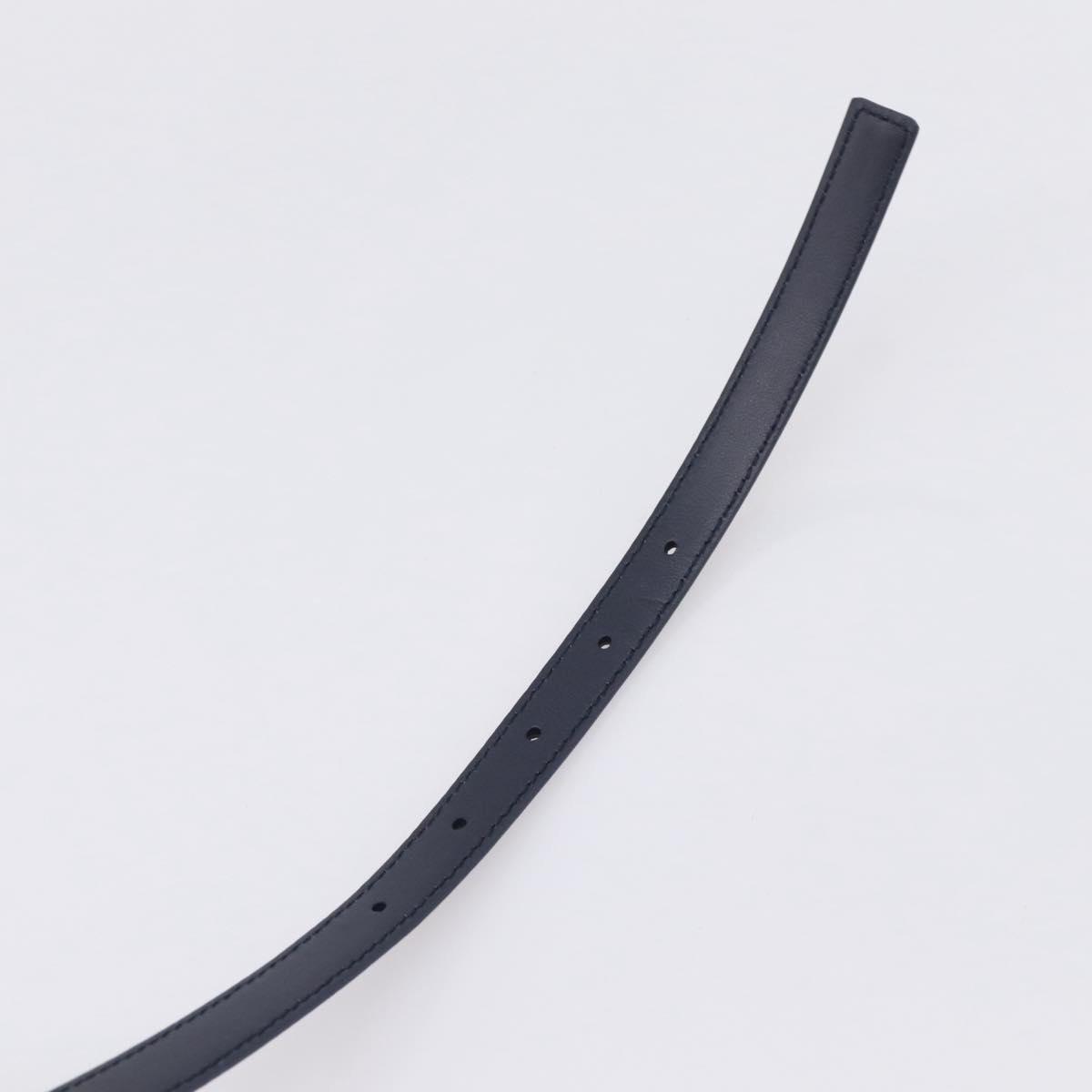 Dior Dark Navy Heart Print Skinny Belt