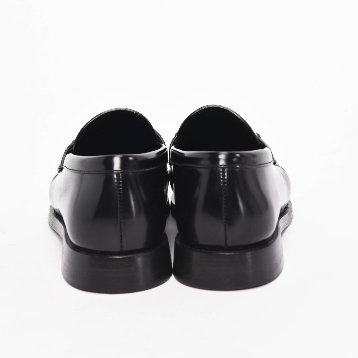 Louis Vuitton Black Hi-Shine Chess Loafers 36