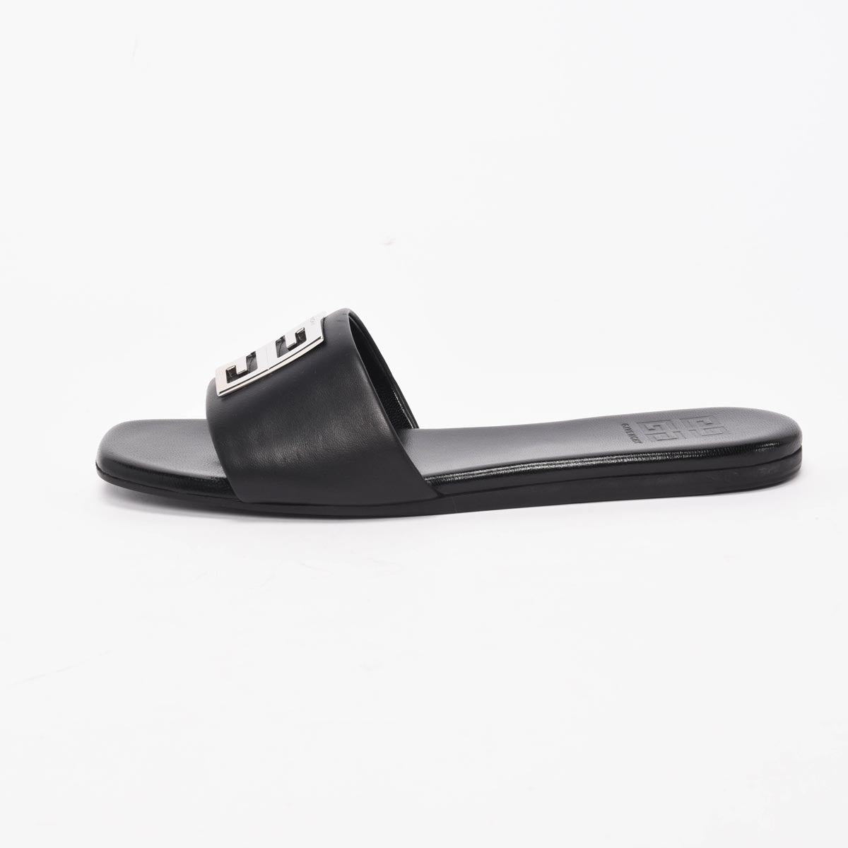 Givenchy Black Lambskin 4G Slides 38