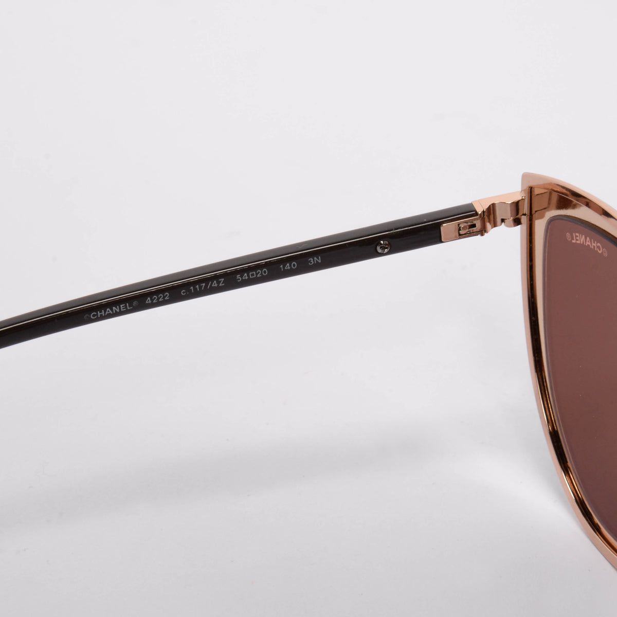 Chanel Rose Gold Metal Cat Eye Sunglasses