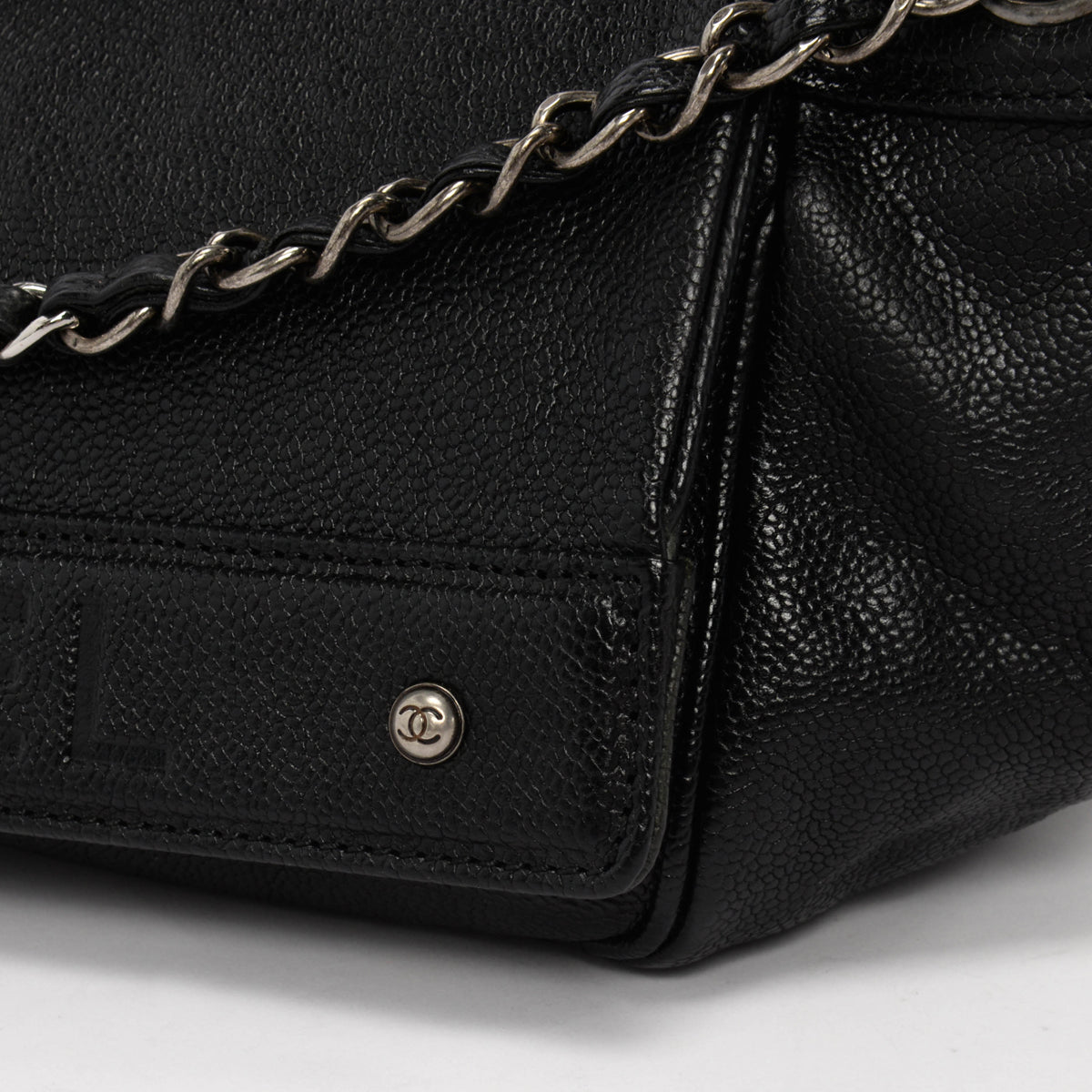 Chanel Black Caviar Outdoor Ligne Accordion Flap Bag