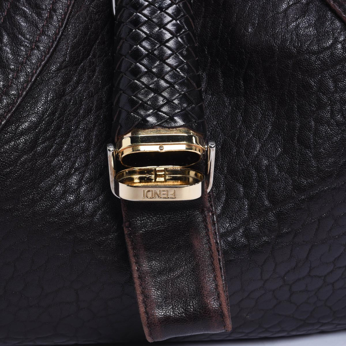 Fendi Brown Nappa Spy Shoulder Bag