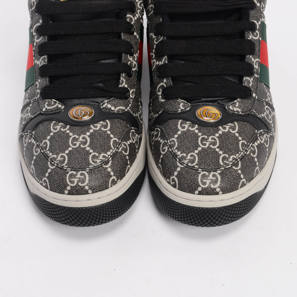 Gucci Black GG Supreme Screener Sneakers 41.5