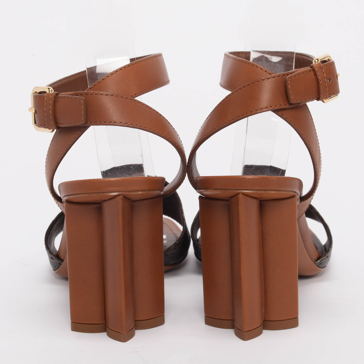Louis Vuitton Tan Monogram Silhouette Sandals 41