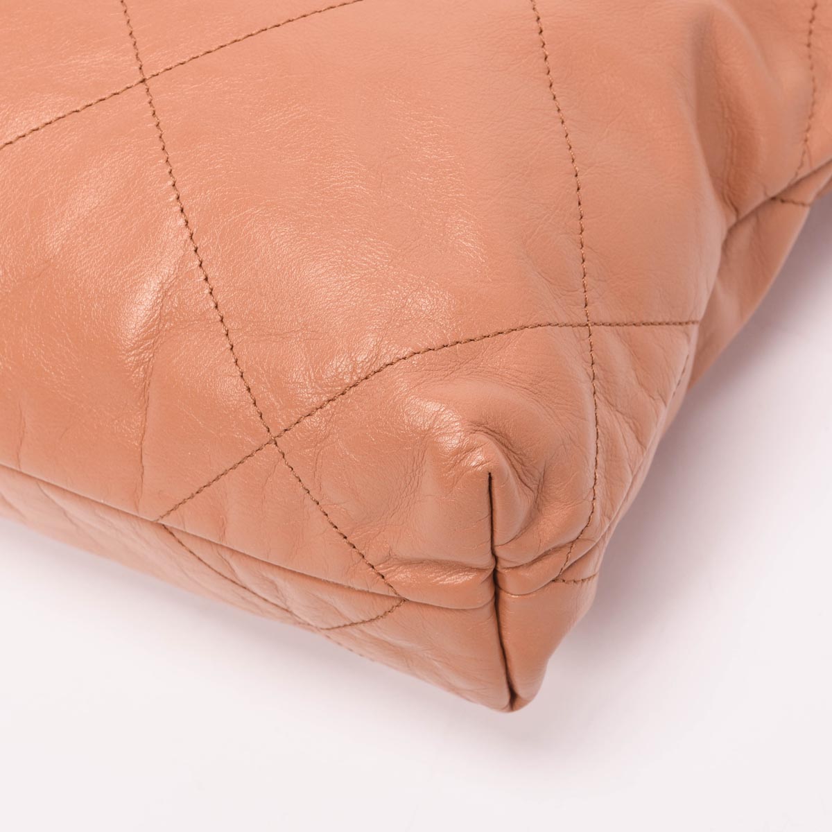 Chanel Camel Shiny Calfskin Small 22 Bag