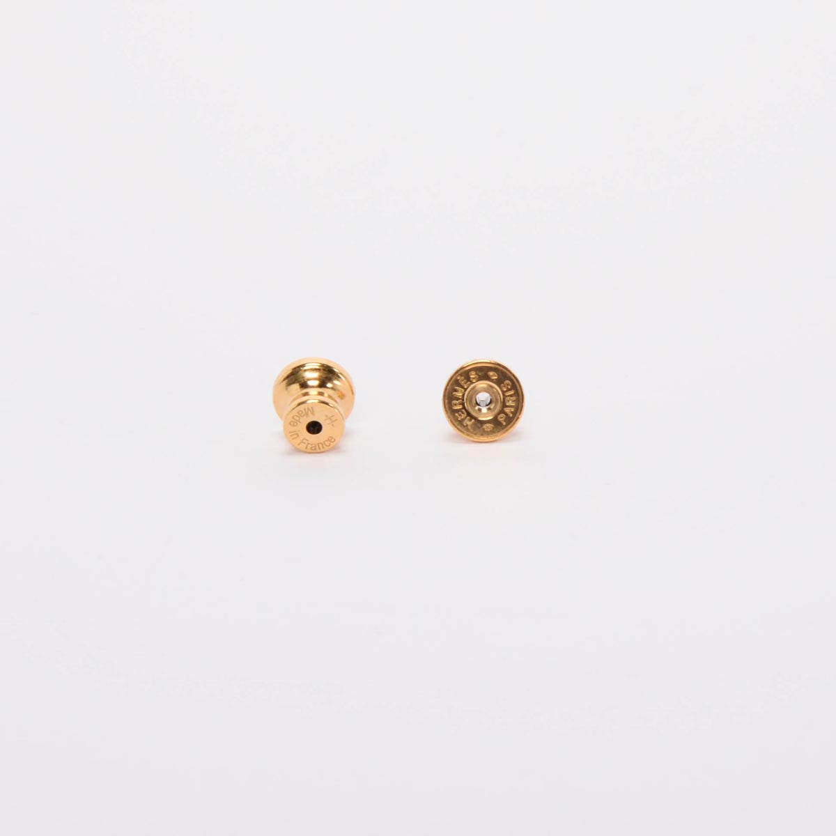 Hermes Black & Gold Medor Folk Earrings