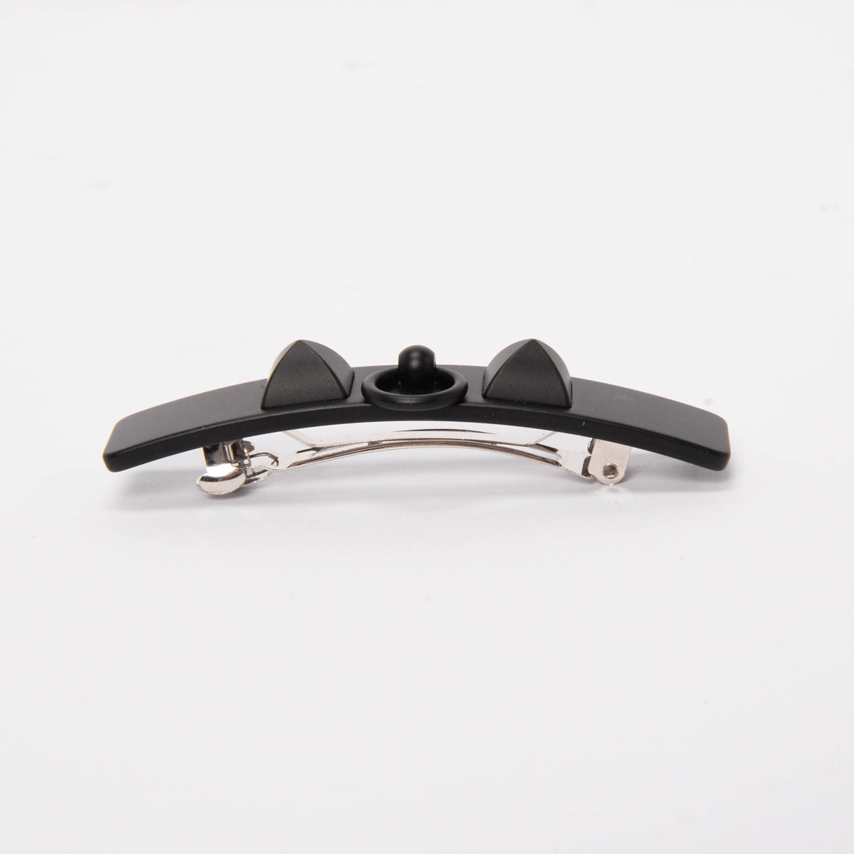 Hermes Black Aluminium Caprice PM Barrette Hair Clip