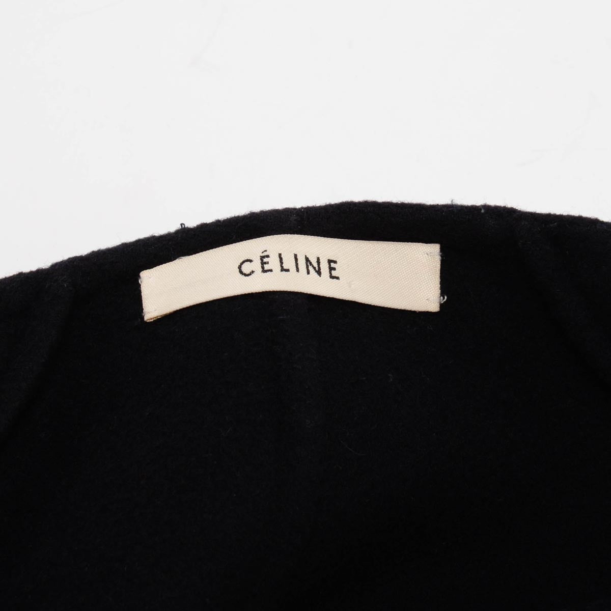 Celine Black Wool & Cashmere Unstructured Coat FR 40