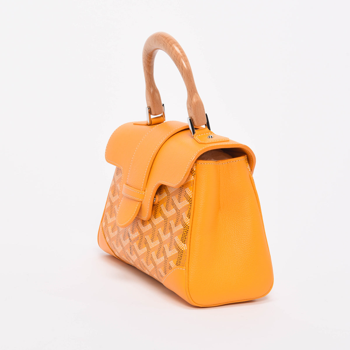Goyard Yellow Goyardine & Calfskin Saigon Souple Mini Bag
