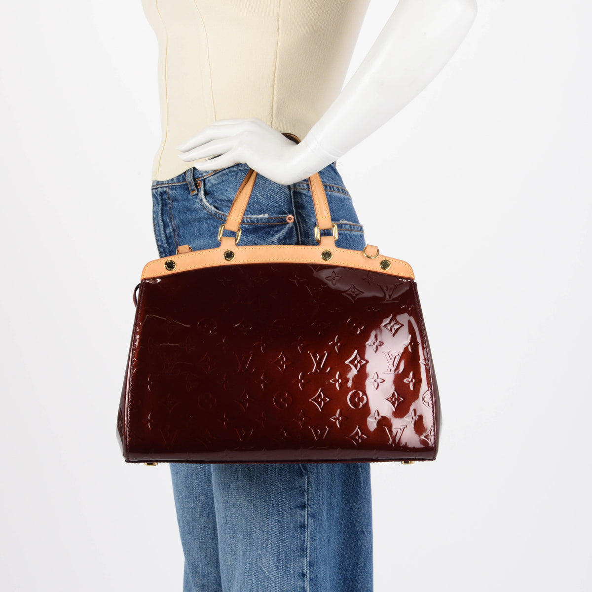 Louis Vuitton Rouge Fauviste Monogram Vernis Brea MM