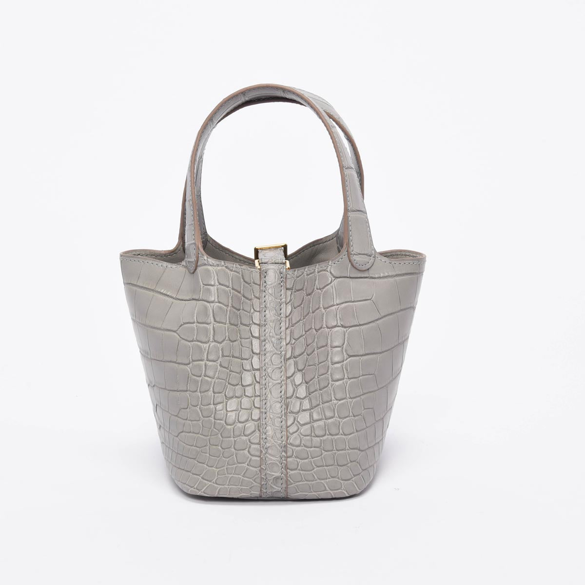 Hermes Gris Perle Alligator Mississippiensis Micro Picotin Lock 14