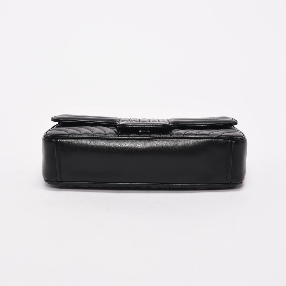Prada Black Soft Calfskin Impunture Diagramme Medium Bag