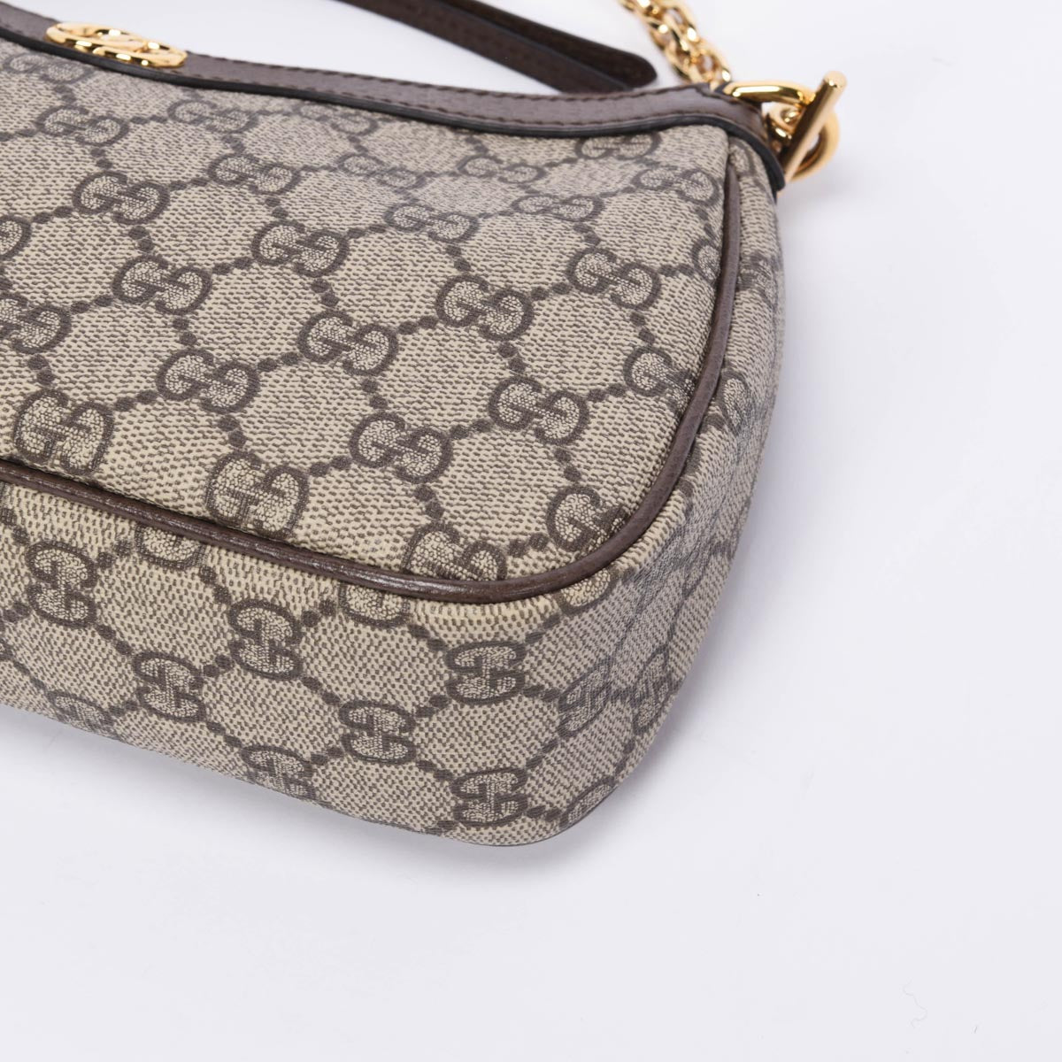 Gucci Brown GG Supreme Ophidia Small Shoulder Bag